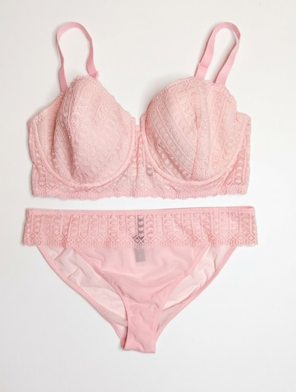 Adore Me Nymphadora Longline Contour Balconette Bra & Panty Set | 42DDD & 2X